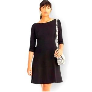 J Crew Little Black dress Crew Neck long sleeves size 6.